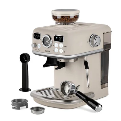 Комплект Еспресо машина 2в1 MUHLER MCM-599AZ Dune + 2х 95ml и 2х 250ml чаши за еспресо и капучино Luigi Ferrero Coffeina