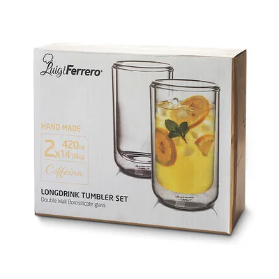 Чаша за студени напитки Luigi Ferrero Coffeina FR-8066 420ml, 2 броя