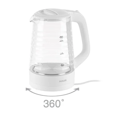 Кана електрическа Muhler WK-189G, 2200W, 1.7л. стъклена