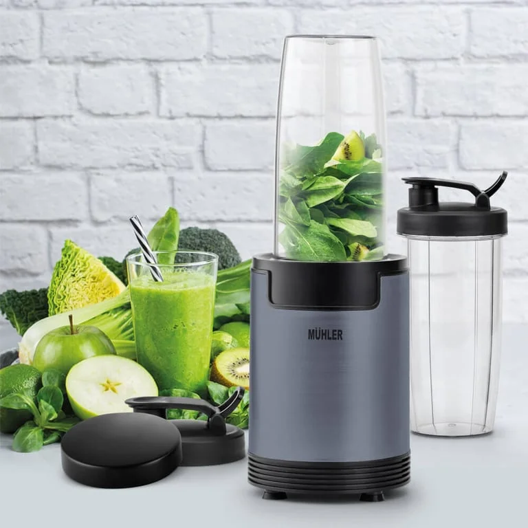 Nutritional blender Muhler MNB-688, 600W, 6 blades, 2 cups, Ash Grey
