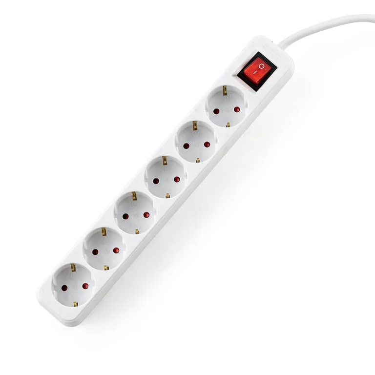 Разклонител с ключ, 6G, 1.5mm2,  1.5m дължина