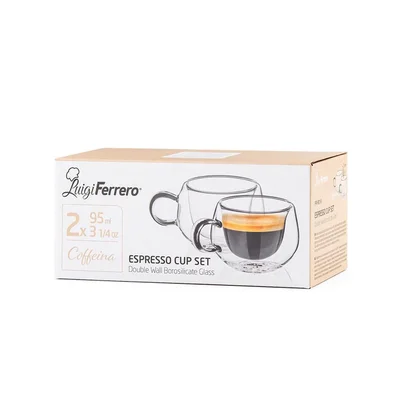 Чаша за еспресо с дръжка Luigi Ferrero Coffeina FR-8016 95ml, 2 броя