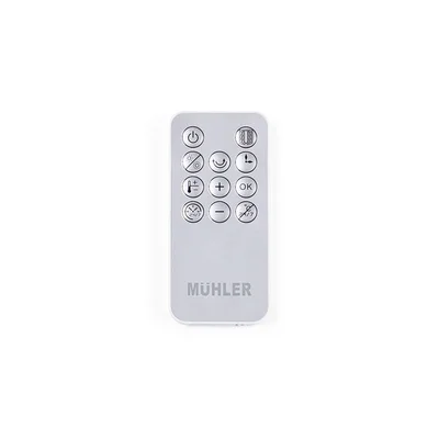 Печка керамична Muhler MCW-2035, 2000W, стенна, стъклен панел, LED дисплей, дистанционно управление