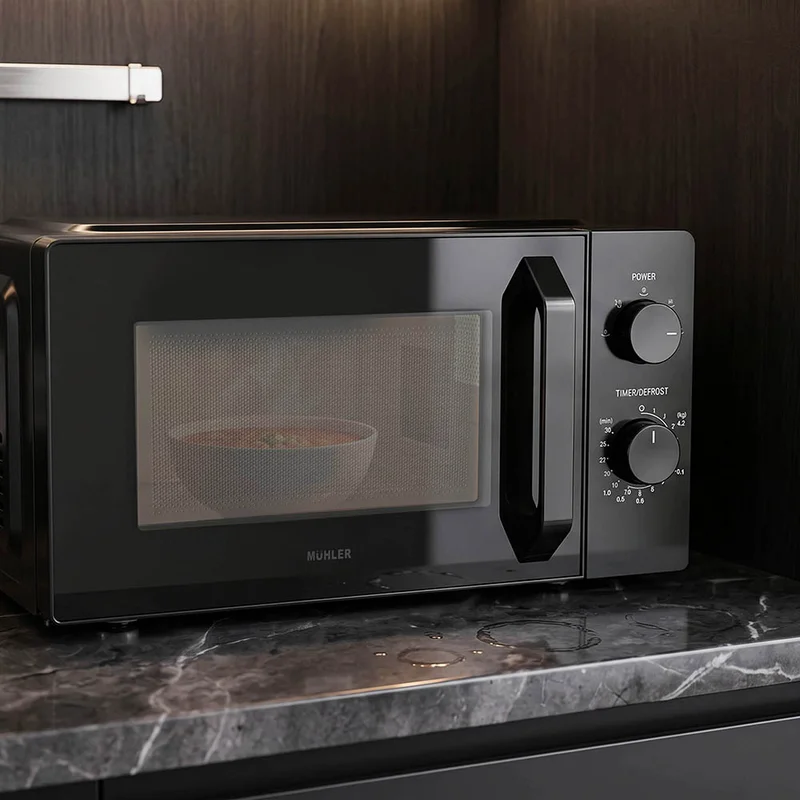 Микровълнова фурна Muhler MO-5055, 20L,черна механична
