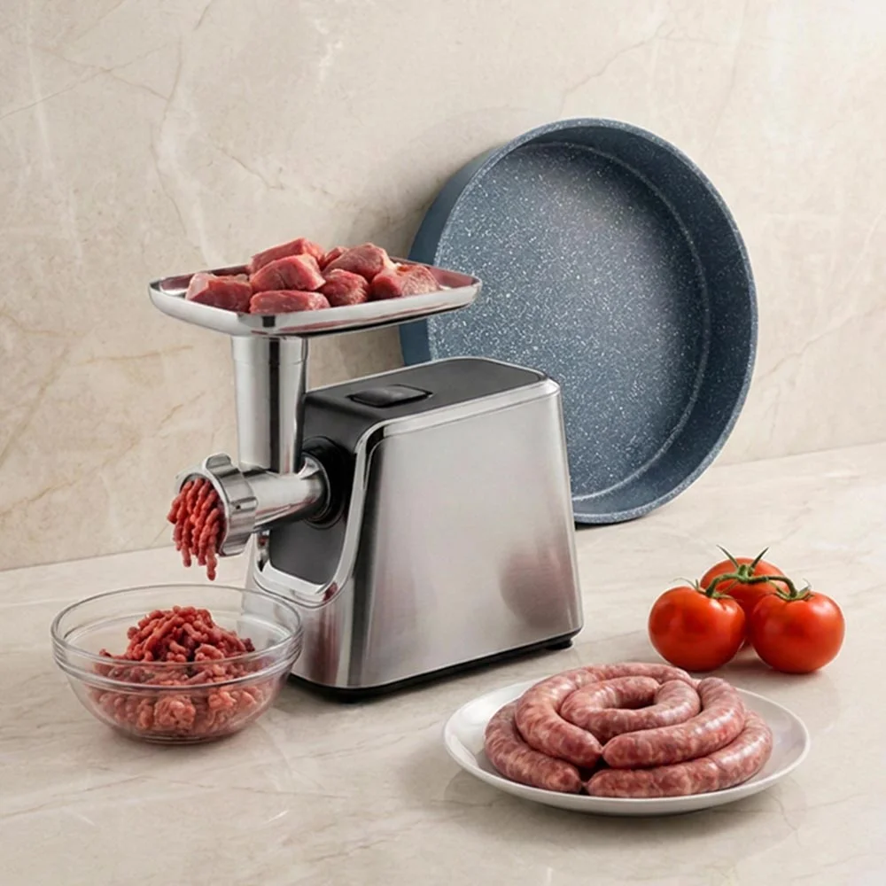 Bundle and Save 33% - Meat Grinder with Tomato Juicer Muhler MG-1808TS + Baking Tray Luigi Ferrero Prima 36.5x6.9cm