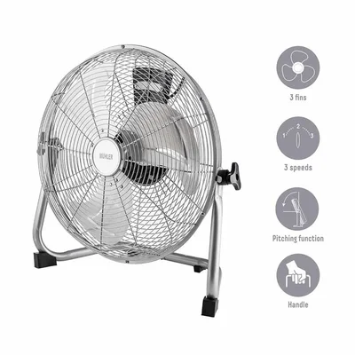 20" Industial floor fan Muhler FM-2013, 120W, metal