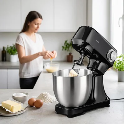 Миксер планетарен  Muhler MXP-800S, 800W, 4.5L купа от неръждаема стомана