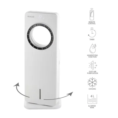 Mobile bladeless cooler Muhler MC-4000, 65W, LED, 4 l, timer