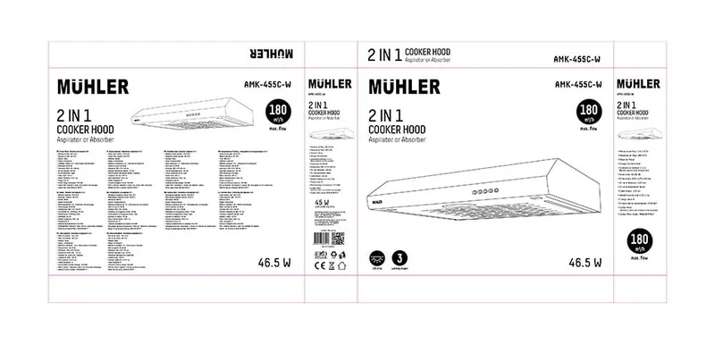 Cooker hood Muhler AMK-455C-W, classic, white,180 м ³/ч, 46.5W