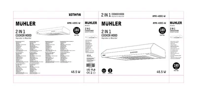 Cooker hood Muhler AMK-455C-W, classic, white,180 м ³/ч, 46.5W