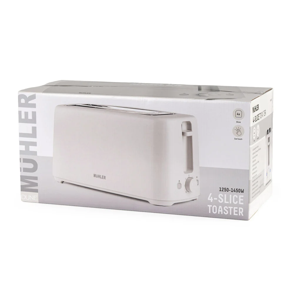 Тостер за 4 филии Muhler MT-747 Dune, 1450W, 2 дълги слота