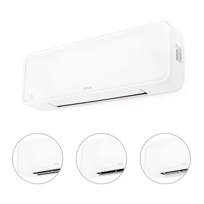 Печка керамична Muhler MCW-2035, 2000W, стенна, стъклен панел, LED дисплей, дистанционно управление