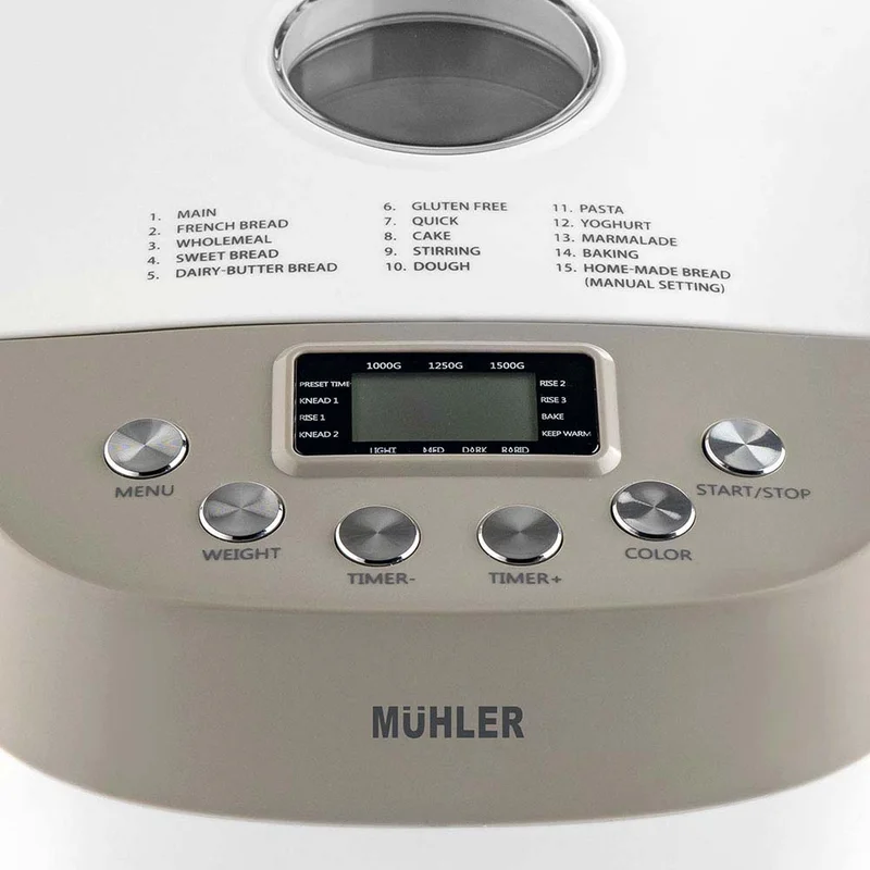Set of Bread Maker Muhler MBM-1509 + Digital Kitchen Scale Muhler KSC-2277