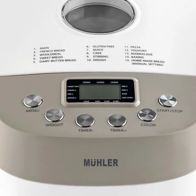 Set of Bread Maker Muhler MBM-1509 + Digital Kitchen Scale Muhler KSC-2277