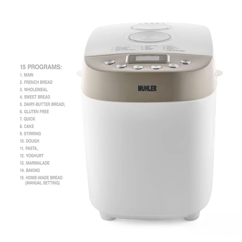 Set of Bread Maker Muhler MBM-1509 + Digital Kitchen Scale Muhler KSC-2277