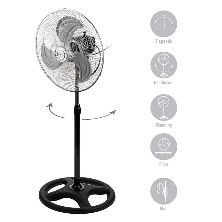 18" Industial fan Muhler FM-8138D 3in1, stand, wall, floor
